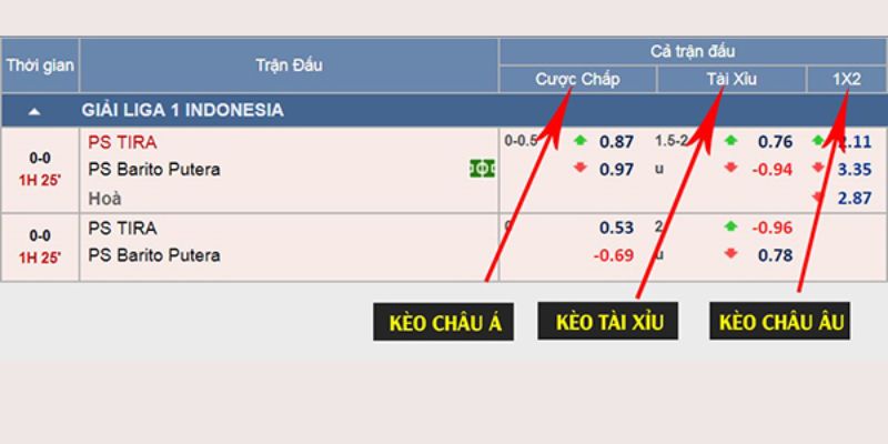 Cách đọc kèo 1x2 - châu Âu chi tiết nhất